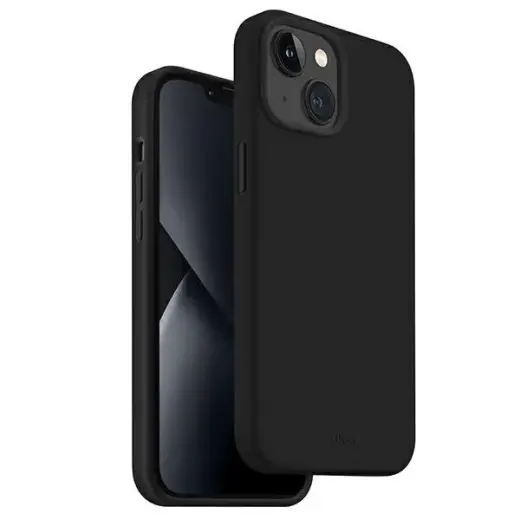 UNIQ etui Lino iPhone 14 6,1" czarny|midnight black
