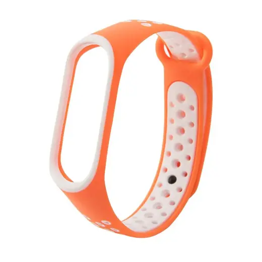 Fusion dots band for Xiaomi Mi Band 3 | Mi Band 4 orange - white