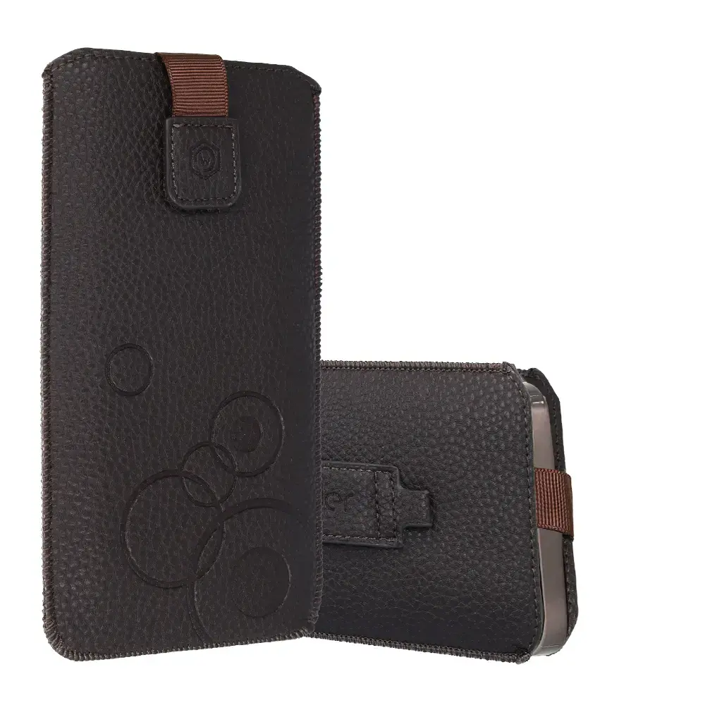 WONDER Deko Pouch Case (Size XXL) for Samsung S25 Ultra/S24 Ultra/M35/M23/A16 5G/Xiaomi Redmi 14C chocolate