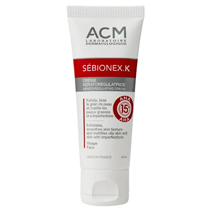 Acm Keratoregulating Cream for Problematic Skin and AHA Acid Content Sébionex K 40 Ml