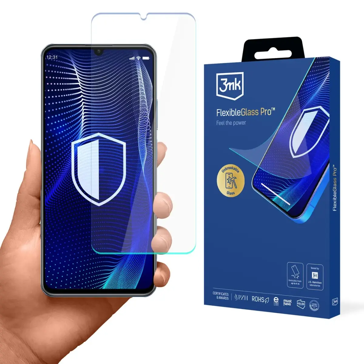 Hybrid glass 3mk FlexibleGlass Pro on Realme C63