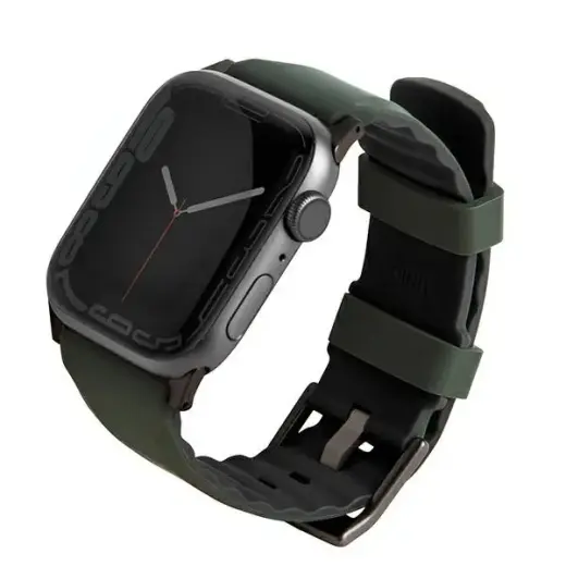 UNIQ Linus viedpulksteņa siksniņa priekš Apple Watch Series 4/5/6/7/8/SE/SE2/Ultra (42/44/45 mm) | silikons | zaļa