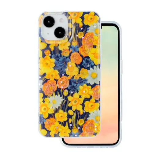 Glow Glam phone case for iPhone 14 orange