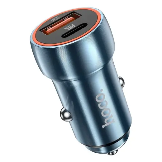 Зарядка для автомобиля HOCO Z46A | 20W | PD, QC | USB-C, USB-A | синяя