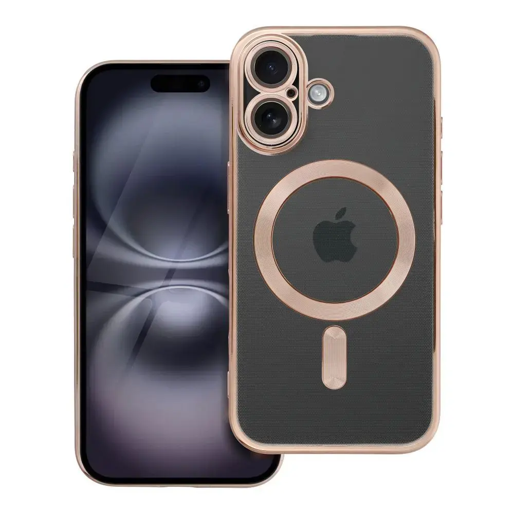 Case for iPhone 16 Electro Mag Cover compatible with MagSafe brown