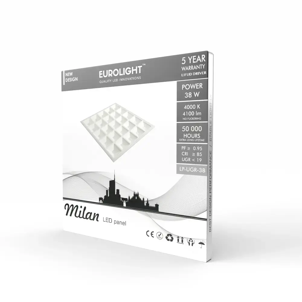 Milan LED šviestuvas 38W 4100LM 4000K UGR19 Lifud Eurolight