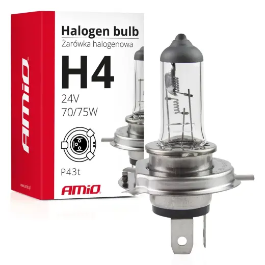 Halogen bulb H4 24V 75/70W UV filter (E8)