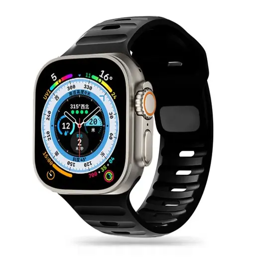 Tech-Protect IconBand Line nutikella rihm Apple Watch 4/5/6/7/8/9/SE/Ultra 1/2 (42/44/45/49 mm) jaoks | plast | must
