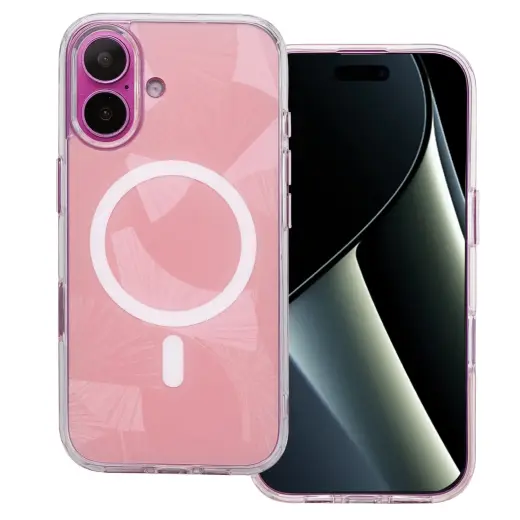 Flash Mag phone case with MagSafe support for iPhone 16 pink