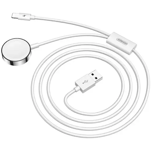 Joyroom S-IW002S Ben Series Apple Watch Magnetic 2in1 Charging Cable 1.5m White