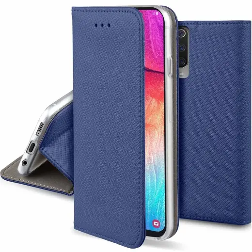 Fusion Magnet Case Grāmatveida Maks Priekš Samsung G715 Galaxy Xcover Pro Zils