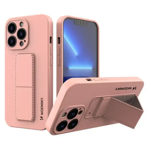 Wozinsky Kickstand чехол с подставкой для телефона iPhone 13 mini розовый