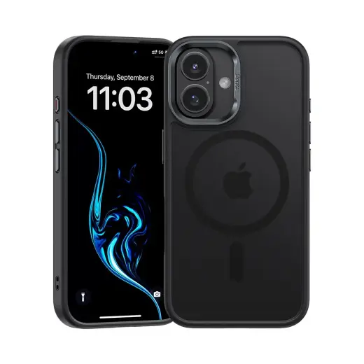 Benks Magnetic Mist Case Metal Frame for Iphone 16 black