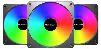 Dzesētājs Montech GF120R V2 ARGB Black Reverse blade 3 pack
