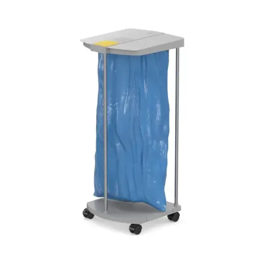 Atliekų maišų stovas ant ratukų "ProfiLine MSS XXXL / 120L / aliuminis, pilkas plastikas