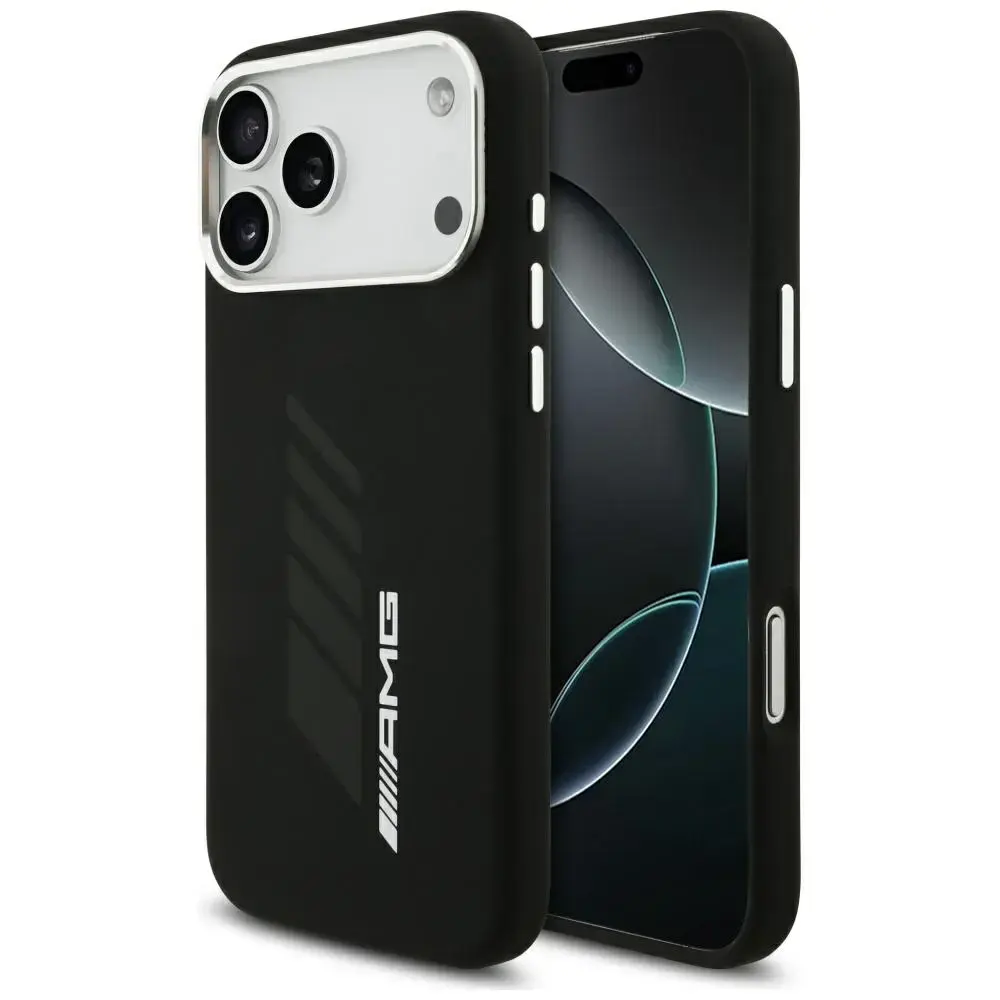 AMG Silicone Oversize Rhombs MagSafe Case for iPhone 17 Pro Max Black