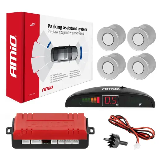 Parking assistant system LED 4 sensor silver