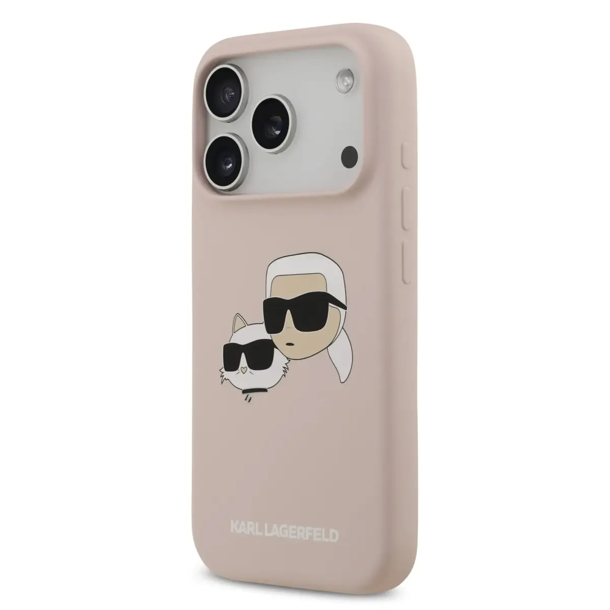 Karl Lagerfeld Liquid Silicone Double Heads MagSafe Case for iPhone 17 Pro Pink