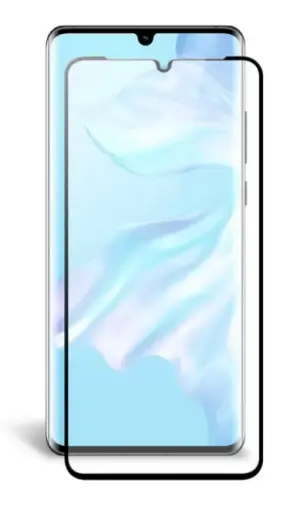 Fusion Full Glue 5D Tempered Glass Aizsargstikls Pilnam Ekrānam Huawei P30 Pro Melns