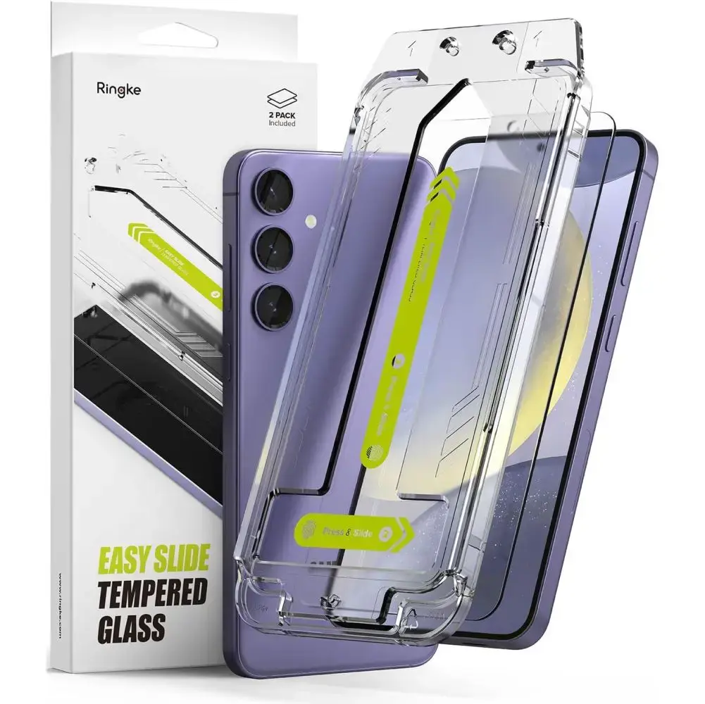 RINGKE EASY SLIDE 2-PACK GALAXY S24 CLEAR TEMPERED GLASS