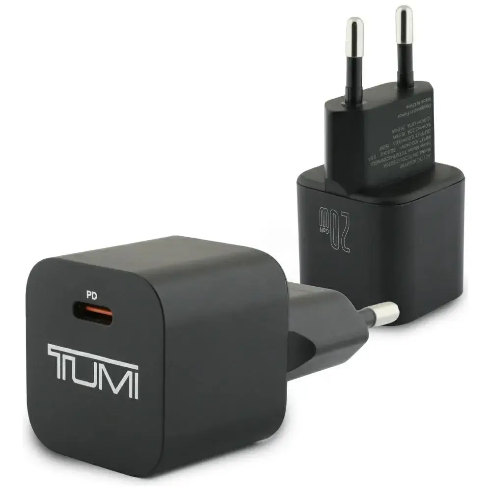 Tumi Smart Power tīkla lādētājs | 20W | USB-C | melns
