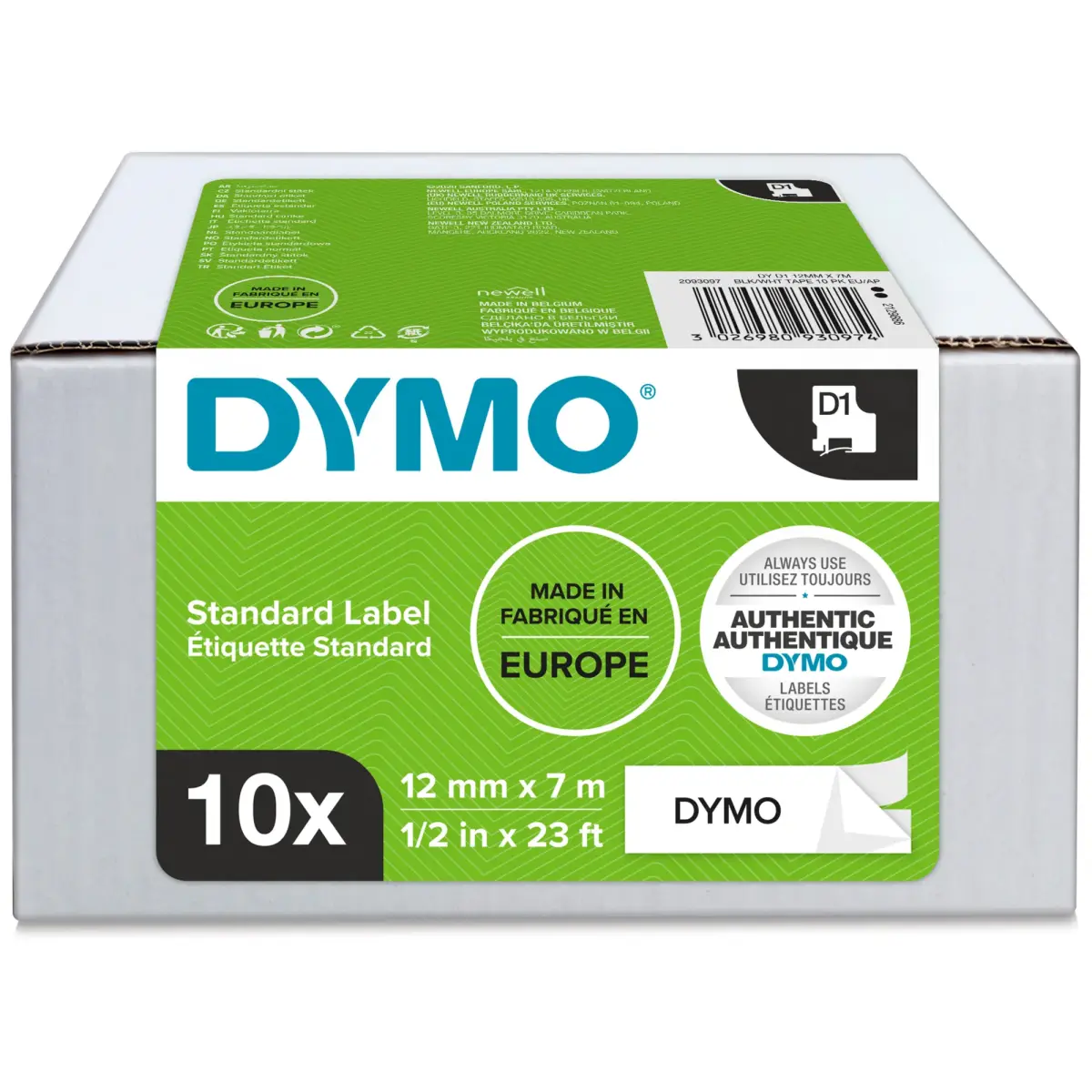 DYMO Label 2093097 Black, white
