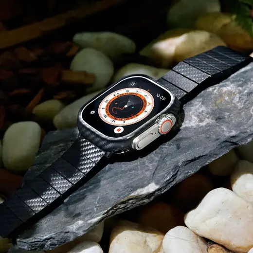 Band PITAKA Carbon Fiber Modern for Apple Watch 1|2|3|4|5|6|7|8|9|10|SE|Ultra|Ultra2 black grey Photo