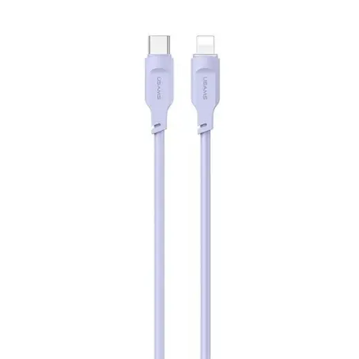USAMS Lithe Series SJ566USB03 data transfer and charging cable | USB-C to Lightning | 20W | 1.2m | purple