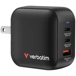 Verbatim Mini GaN tīkla lādētājs | 70W | GaN | USB-C | melns