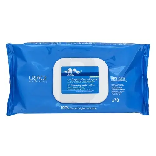 Uriage Bébé Cleansing Wipes for Children 1st Cleansing Water Wipes x70.
