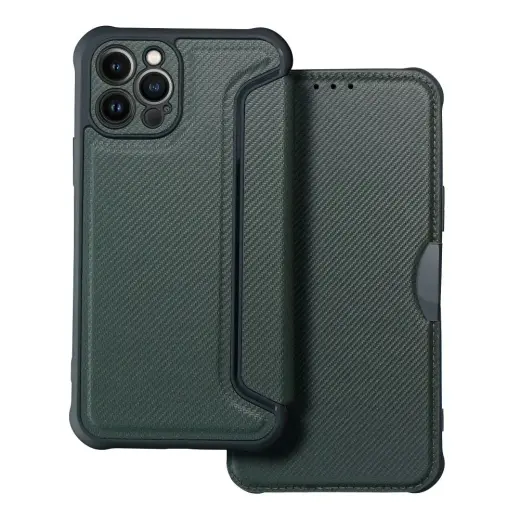 Fusion Razor knyginio tipo telefono dėklas Samsung Galaxy A54 5G (A546) žalias