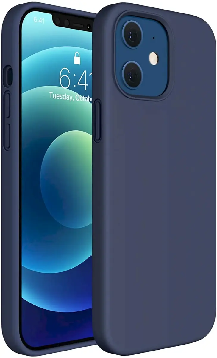 Fusion Elegance Fibre Izturīgs Silikona Aizsargapvalks Apple iPhone 12 Pro Max Zils