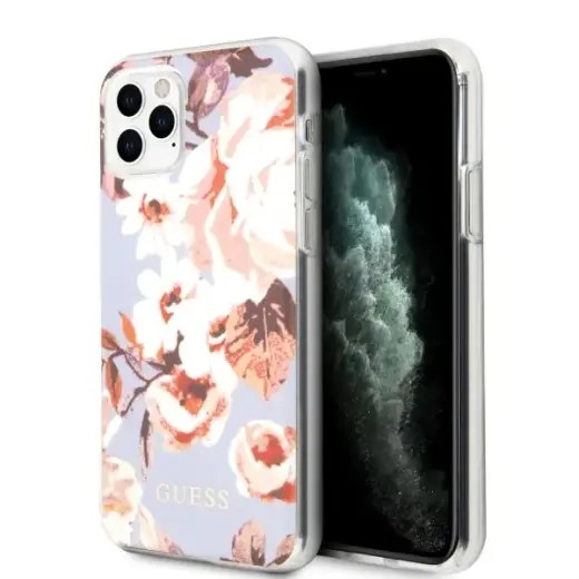 Guess GUHCN58IMLFL02 iPhone 11 Pro liliowy|lilac N°2 Flower Collection