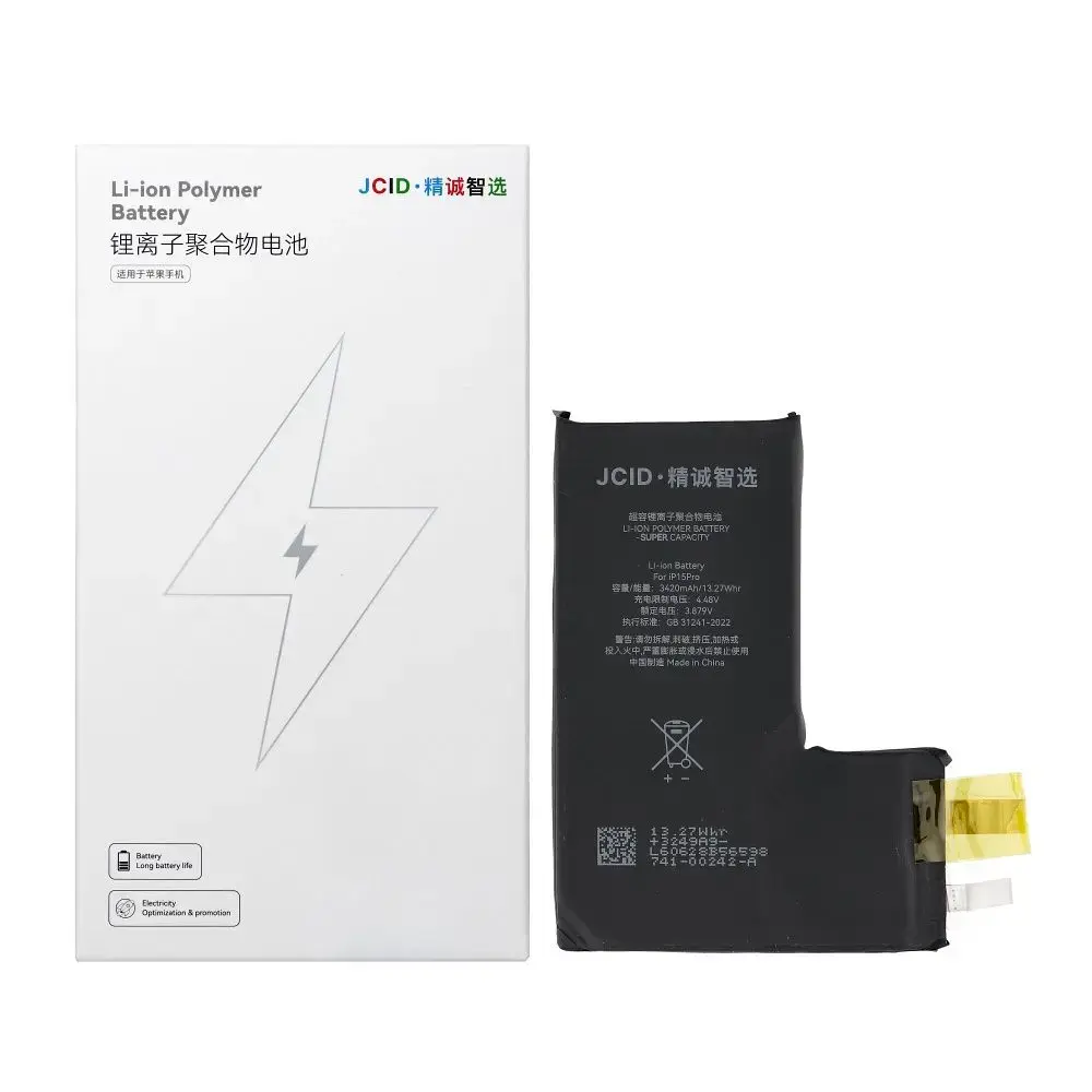 JCID Battery without BMS for iPhone 15 Pro (high capacity)