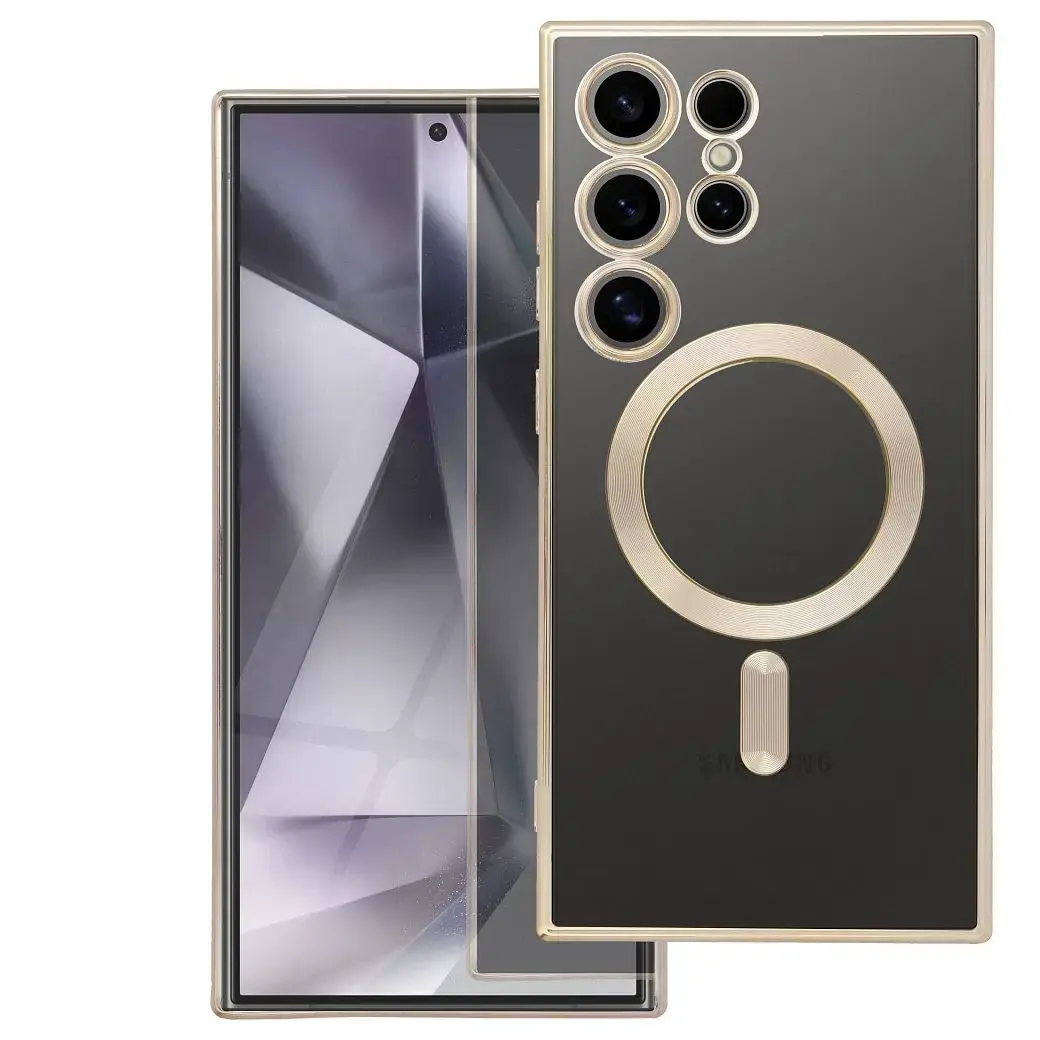 Electro Mag maciņš ar MagSafe atbalstu telefonam Samsung Galaxy A37 (A376) zelta krāsā