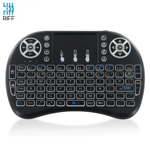 Riff MK-1 Mini Backlit Keyboard for Smart TV | Phone | PC (Android | iOS | Windows) Black