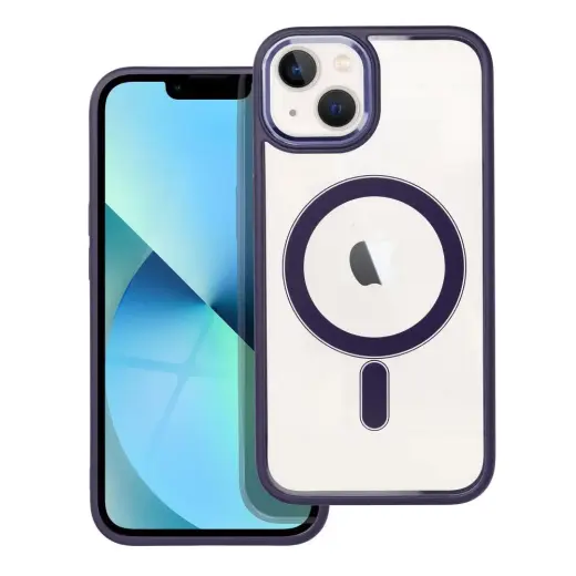 Color Edge Mag telefono dėklas su MagSafe palaikymu iPhone 13 violetinis