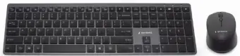 Gembird Backlight Pro Business Slim Wireless Desktop Set Black