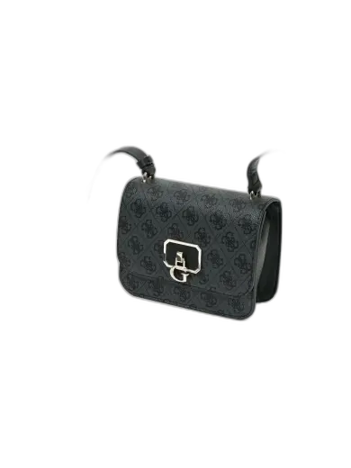 Guess, Coal, Textile Crossbody Bag, Black, 79780, 18.5 x 14.5 x 7 cm, For Women