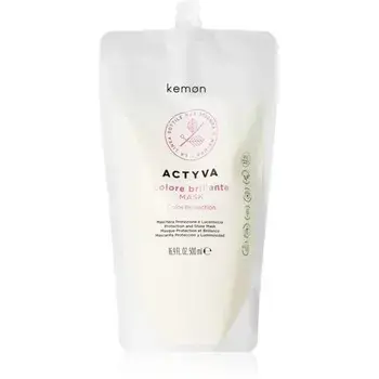 Kemon Actyva Colore Brillante Protection and Shine Mask Refill - Náplň posilující masky pro lesk a ochranu barvených vlasů 500ml