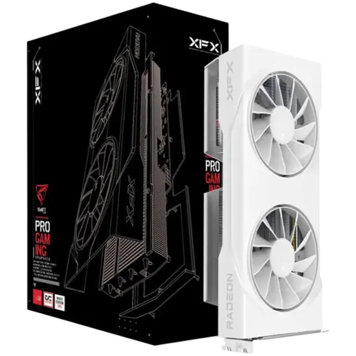 XFX Swift AMD Radeon RX 9060 XT OC White 8GB GDDR6 128-bit HDMI 2x DP