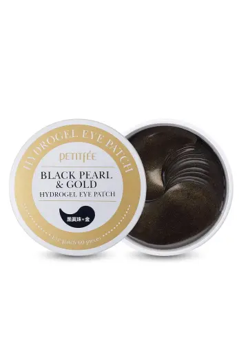 Petitfee, Black Pearl & Gold, Hydrogel, Hydrating & Brightening, Day & Night, Eye Patch, 60 pcs