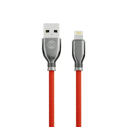Forever Tornado datu pārraides un uzlādes vads | USB-A uz Lightning | 15W | 1m | sarkans