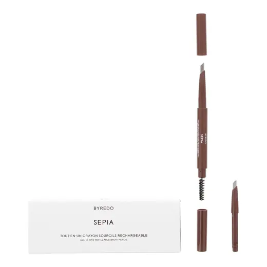Byredo, All-In-One, Precision, Double-Ended, Eyebrow Cream Pencil & Brush 2-In-1, 02, Sepia, 0.5 g