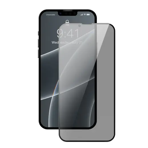Baseus Tempered Glass Anti-spy 0.23mm for iPhone 13|13 Pro (2pcs)
