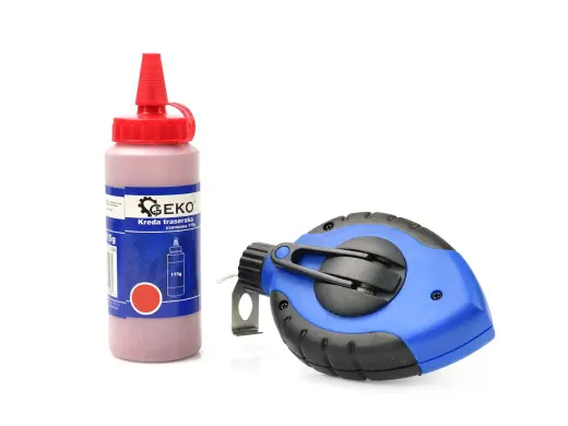 Chalk Line Reel Set, 115g Red Chalk + 30m Line