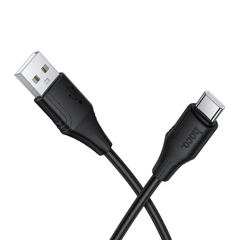 Hoco X124 datu pārraides un uzlādes vads | USB-A uz USB-C | 15W | 1m | melns