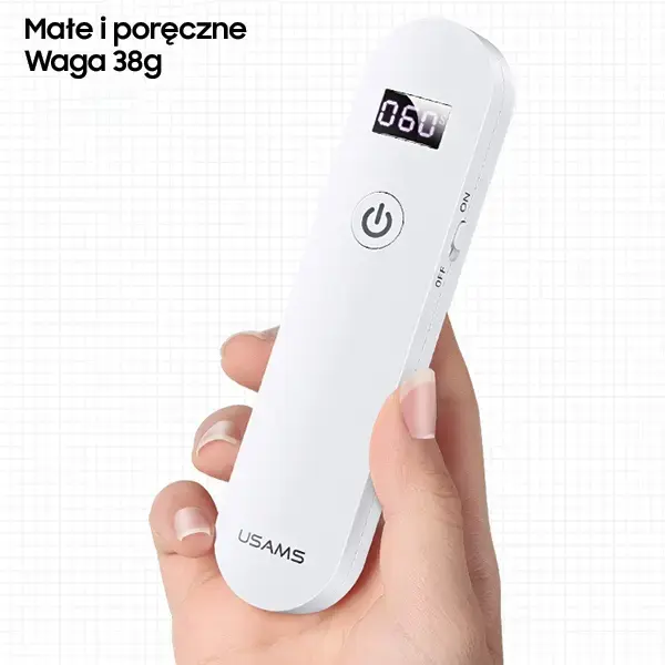 USAMS Mini UV-C Disinfecting Lamp Handheld Sterilizer white ZB159XDD01 (US-ZB159)