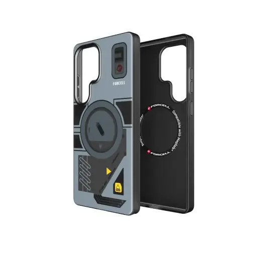 Forcell F-Protect Levels dual layer telefono dėklas su MagSafe palaikymu Samsung Galaxy S25 (S931) pilkas (Military)