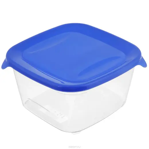 Контейнер для продуктов квадратный 1,2л Fresh&Go синий